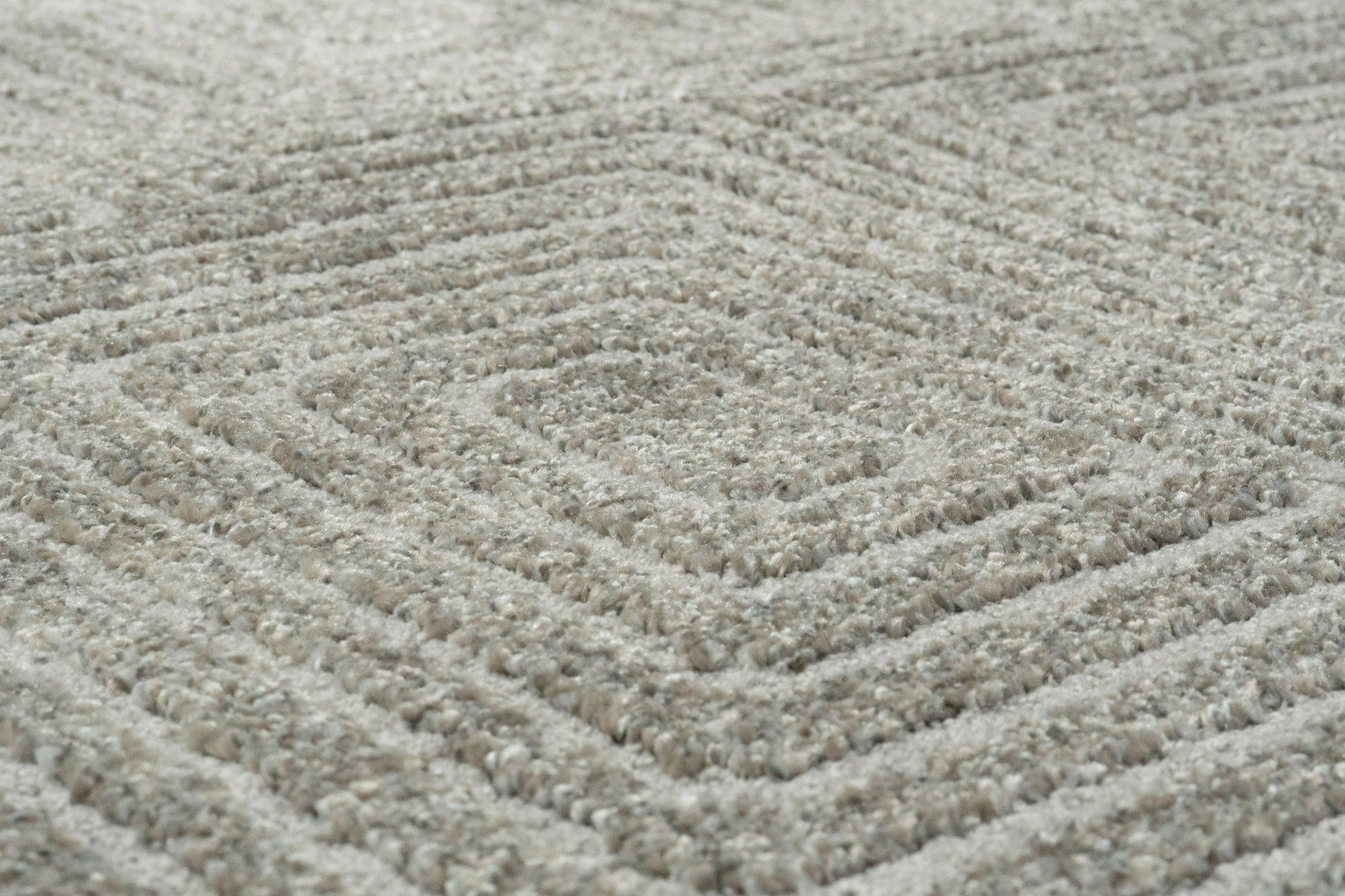 Quin Modern Grey Geometric High-Low Rug