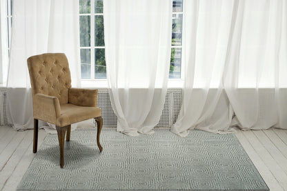 Quin Modern Grey Geometric High-Low Rug