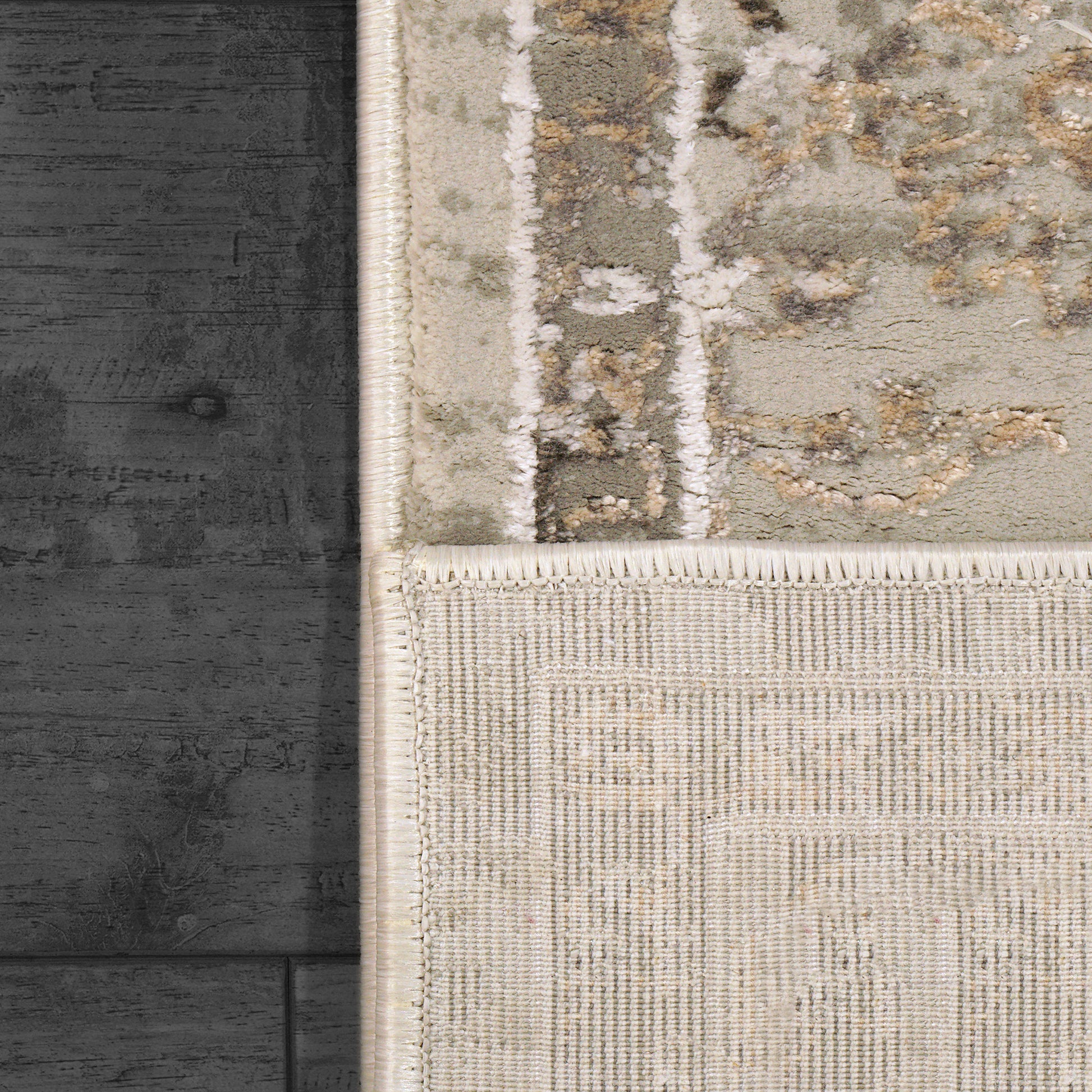 Renaissance Transitional Ivory/Grey/Rust Oriental Medium Pile Rug