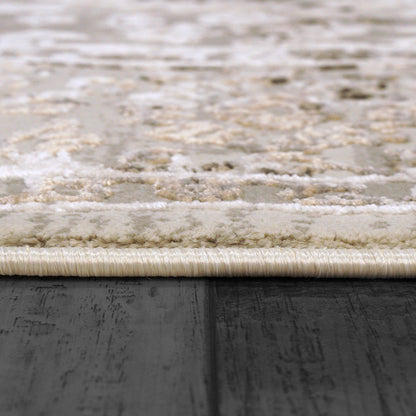 Renaissance Transitional Ivory/Grey/Rust Oriental Medium Pile Rug