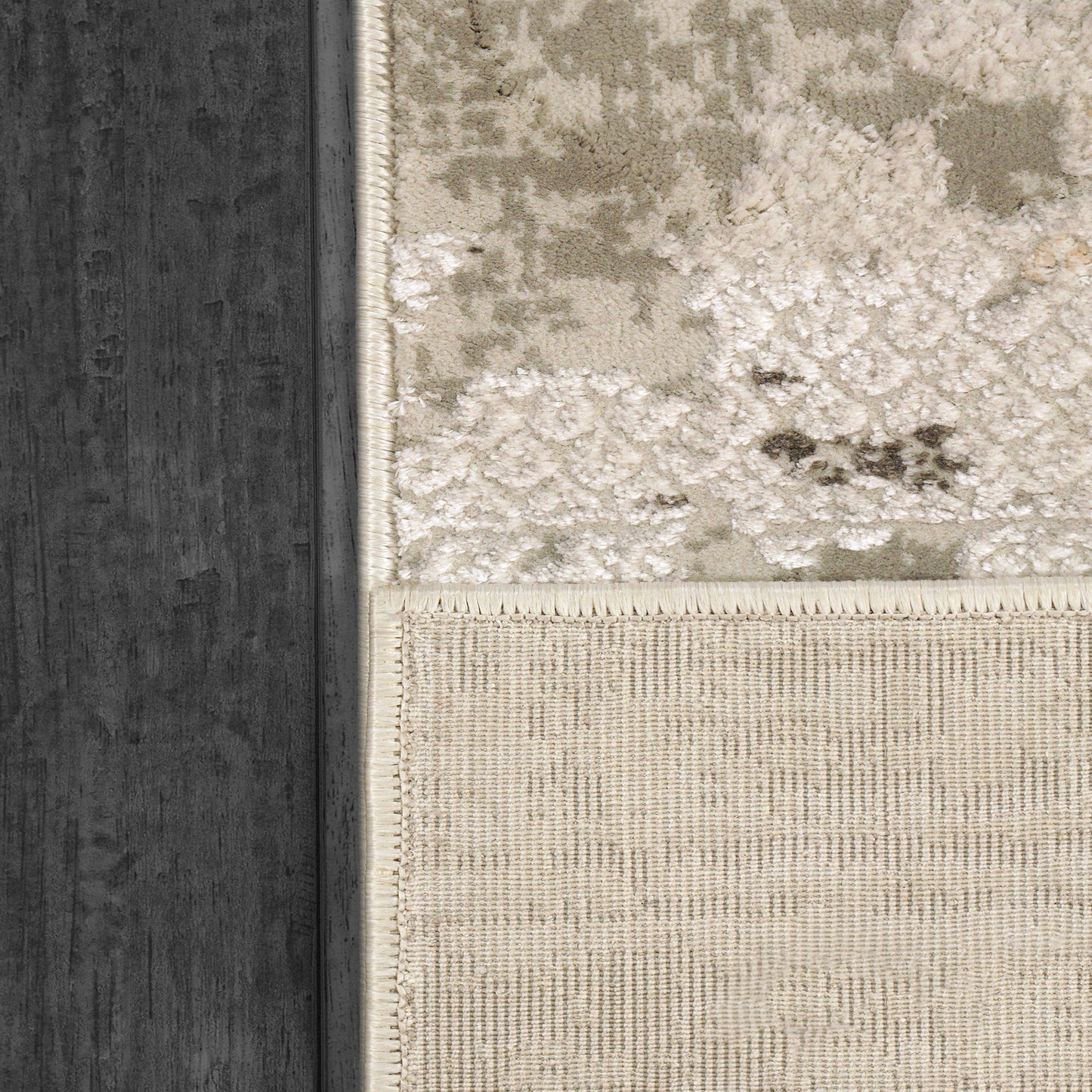 Renaissance Modern Ivory/Grey Abstract Medium Pile Rug