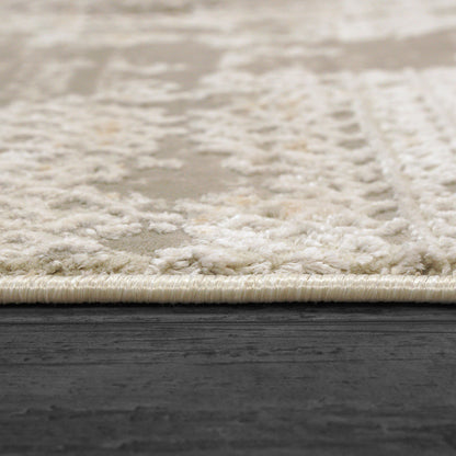 Renaissance Modern Ivory/Grey Abstract Medium Pile Rug
