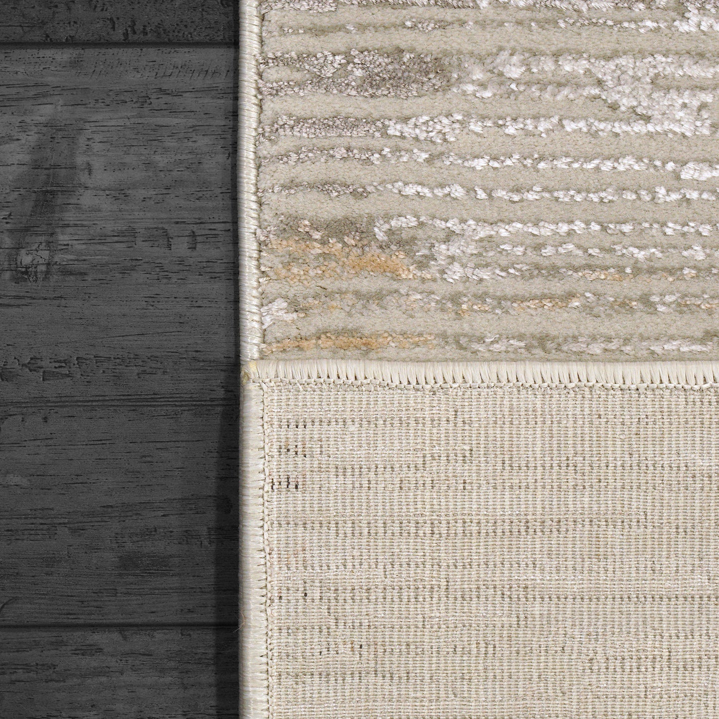 Renaissance Modern Ivory/Grey Abstract Medium Pile Rug