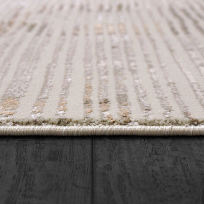 Renaissance Modern Ivory/Grey Abstract Medium Pile Rug
