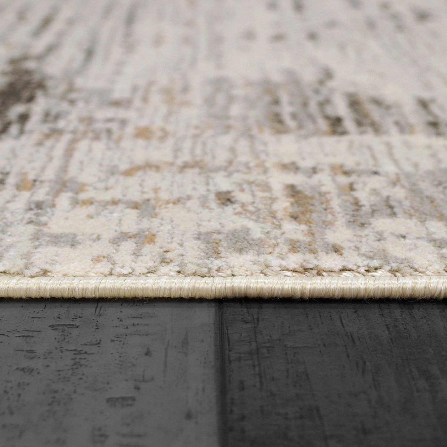 Renaissance Modern Ivory/Grey Abstract Medium Pile Rug