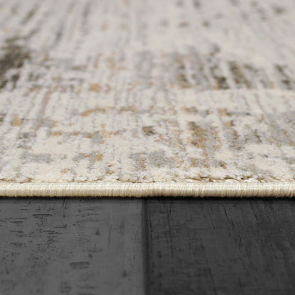 Renaissance Modern Ivory/Grey Abstract Medium Pile Rug