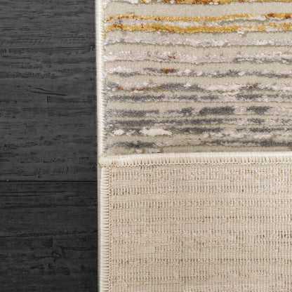 Renaissance Modern Ivory/Multi Abstract Medium Pile Rug