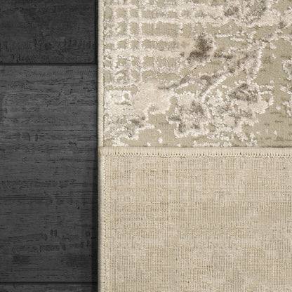 Renaissance Transitional Ivory/Grey Oriental Medium Pile Rug