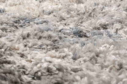 Reverie Contemporary Cream/Grey Geometric High Pile Rug