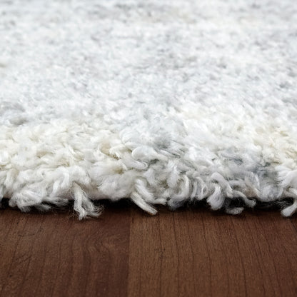 Reverie Contemporary Cream/Grey Geometric High Pile Rug