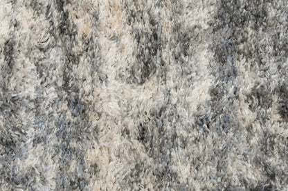 Reverie Contemporary Cream/Grey Geometric High Pile Rug