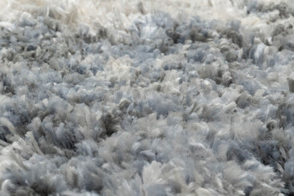 Reverie Contemporary Cream/Grey Geometric High Pile Rug