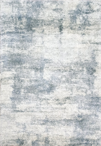 Reverie Contemporary Cream/Grey Geometric High Pile Rug