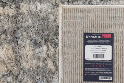 Reverie Contemporary Cream/Grey Geometric High Pile Rug