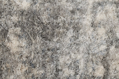 Reverie Contemporary Cream/Grey Geometric High Pile Rug