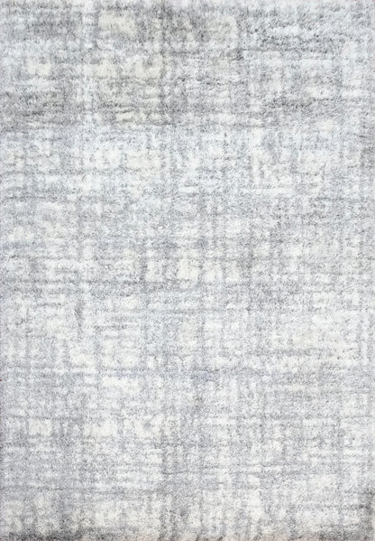 Reverie Contemporary Cream/Grey Geometric High Pile Rug