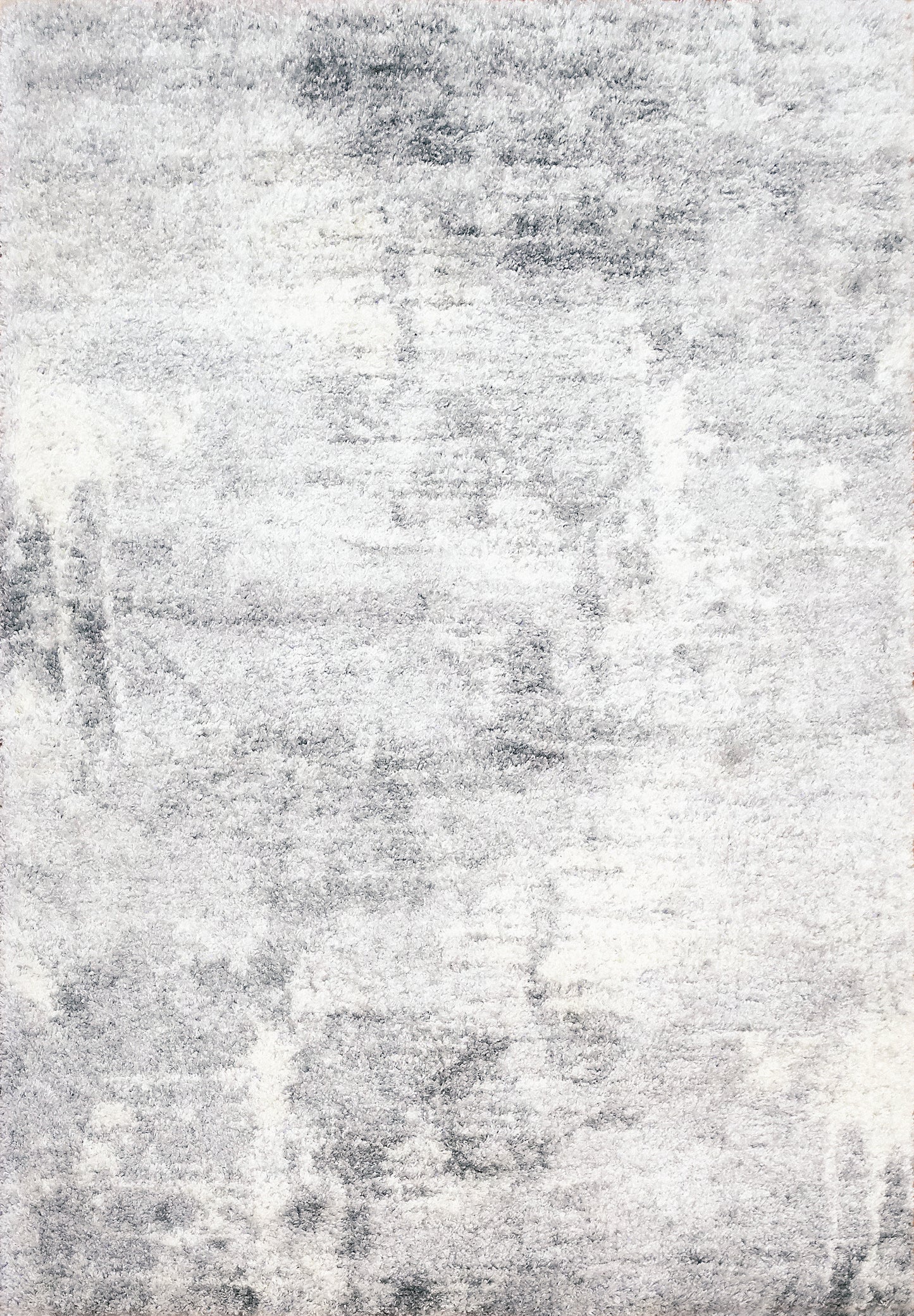 Reverie Contemporary Cream/Grey Geometric High Pile Rug