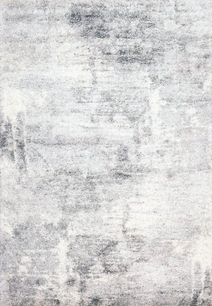 Reverie Contemporary Cream/Grey Geometric High Pile Rug