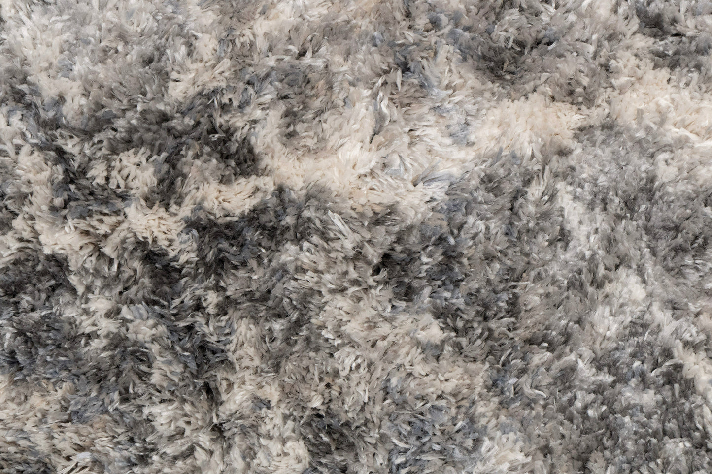 Reverie Contemporary Cream/Grey Geometric High Pile Rug