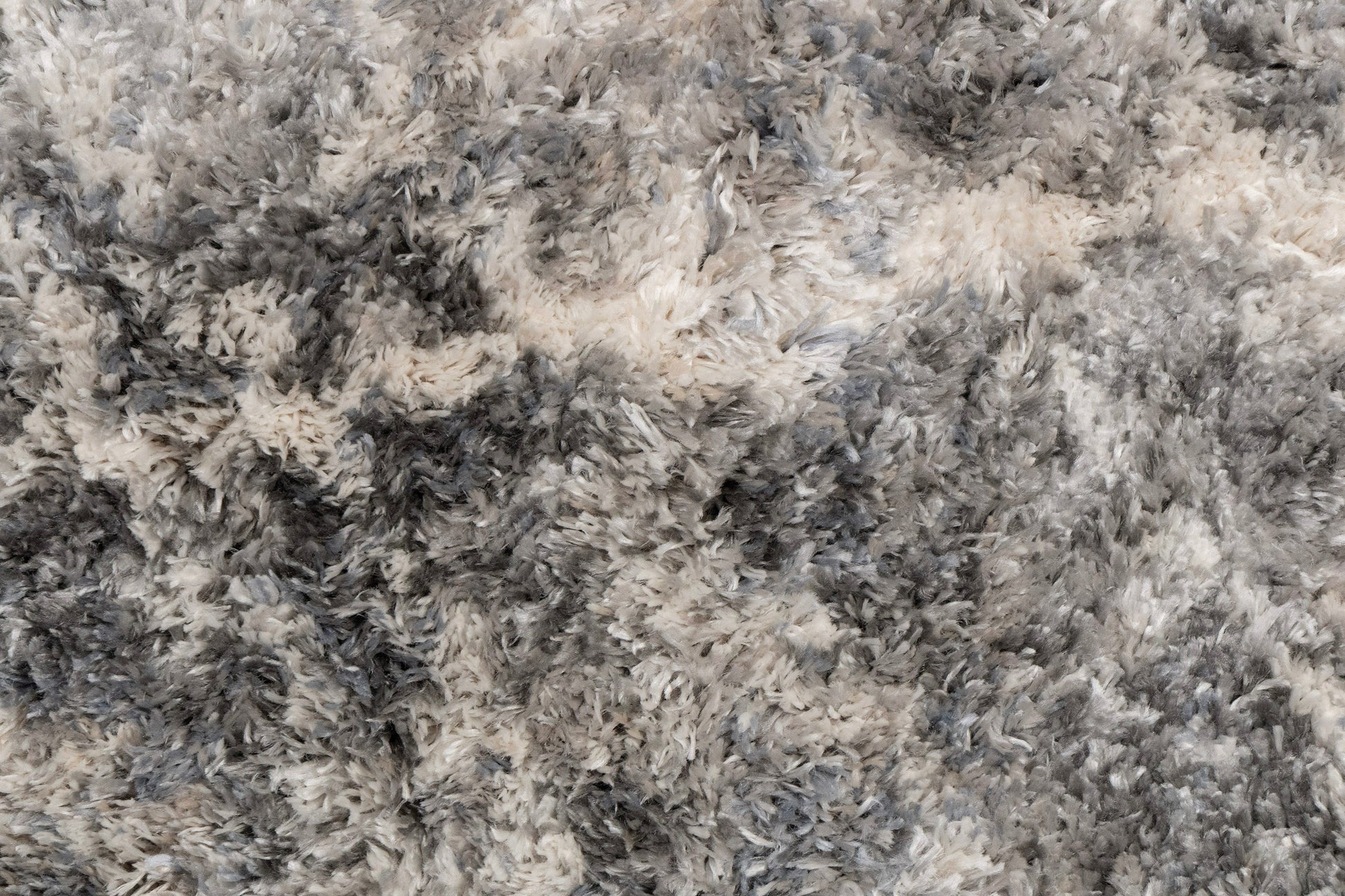 Reverie Contemporary Cream/Grey Geometric High Pile Rug