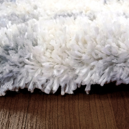 Reverie Contemporary Cream/Grey Geometric High Pile Rug