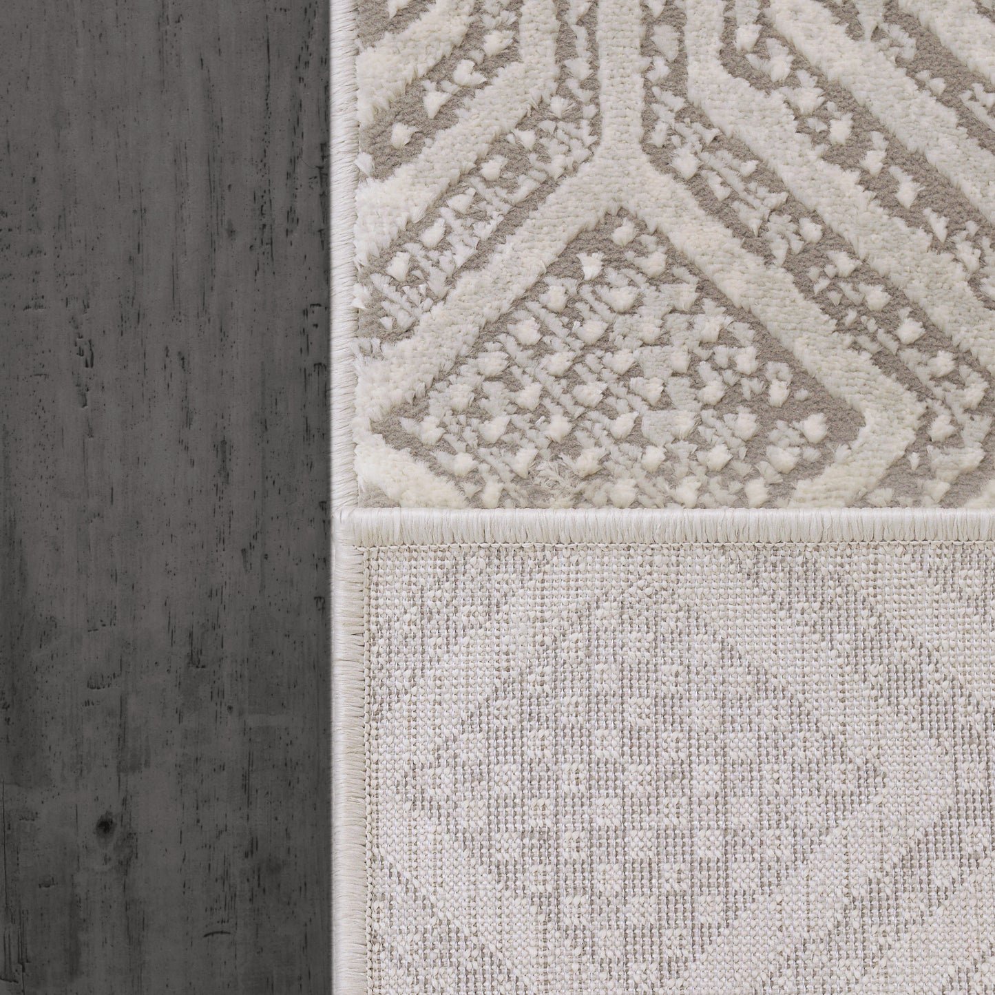 Rori Modern Grey Geometric Medium Pile Rug