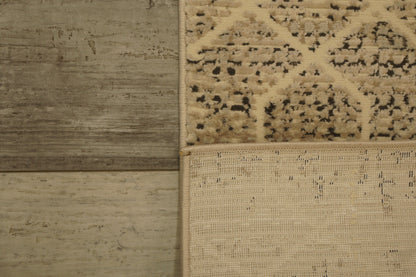 Rori Modern Ivory/Charcoal Geometric Medium Pile Rug