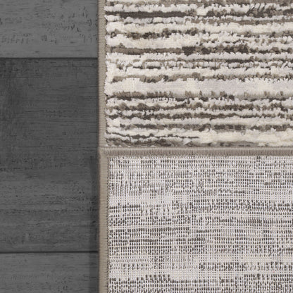 Rori Modern Grey/Charcoal Bordered Medium Pile Rug