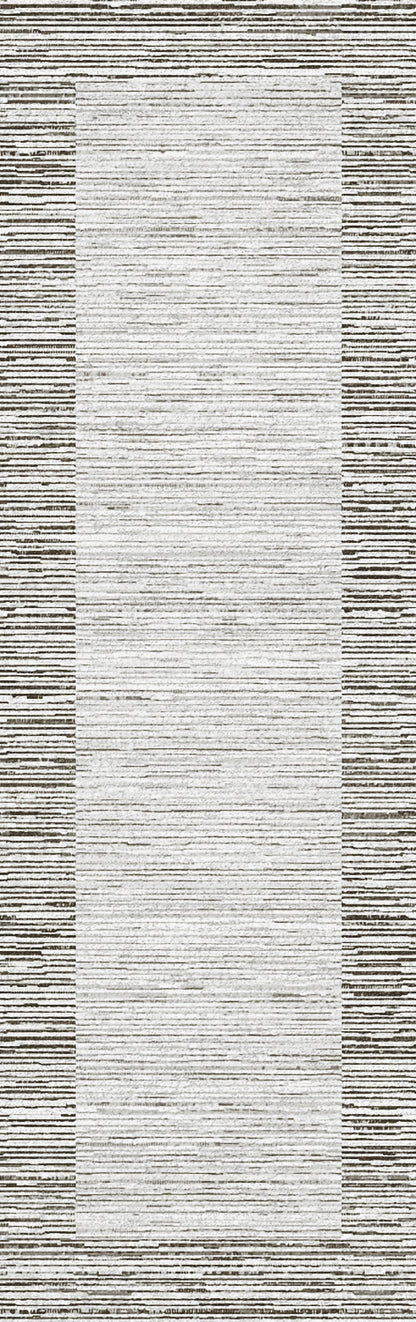 Rori Modern Grey/Charcoal Bordered Medium Pile Rug