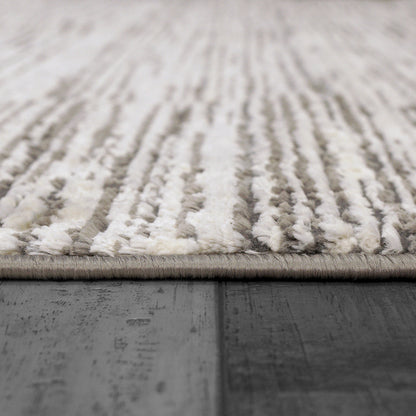 Rori Modern Grey/Charcoal Bordered Medium Pile Rug