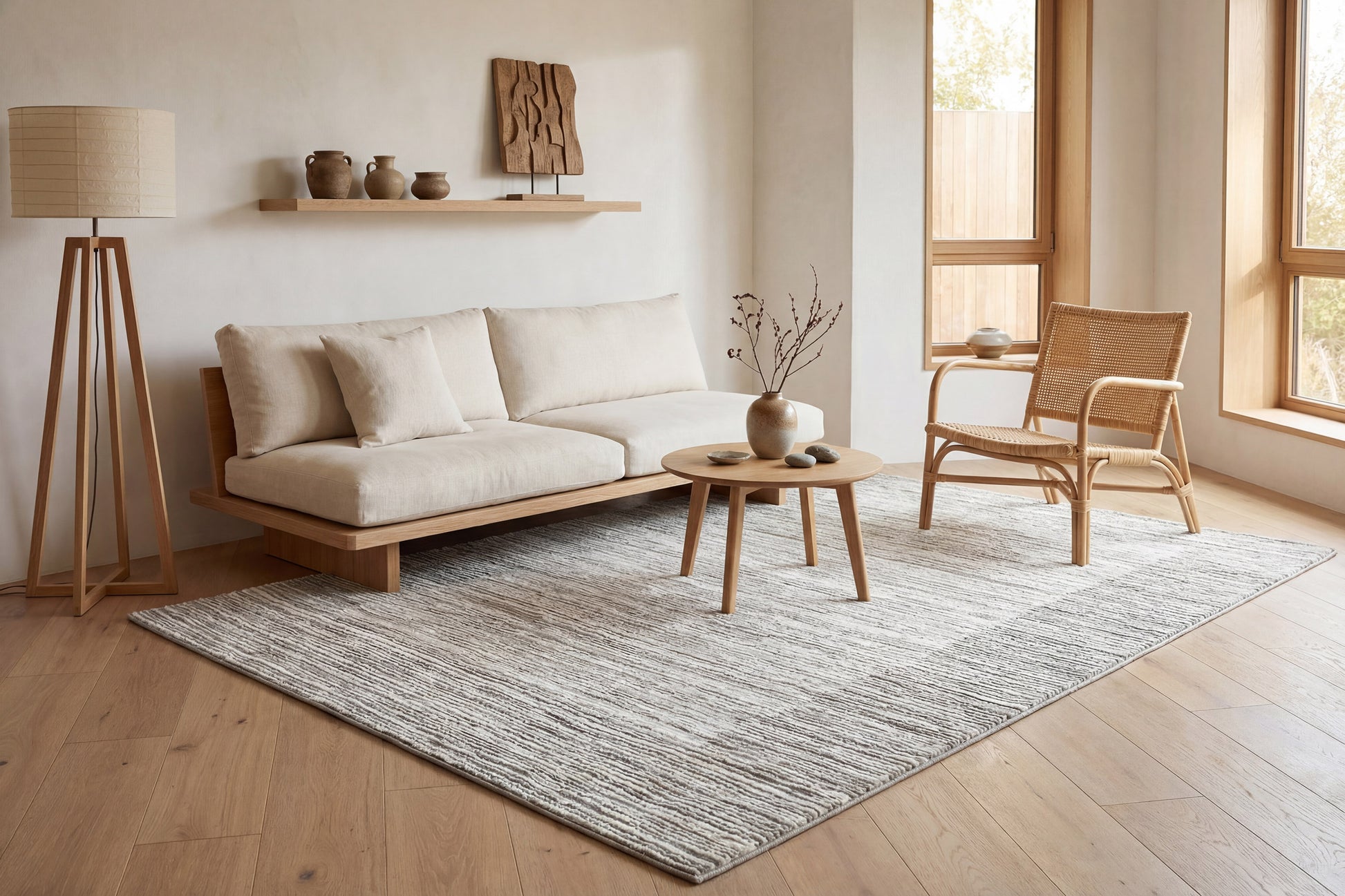 Rori Modern Grey/Charcoal Bordered Medium Pile Rug