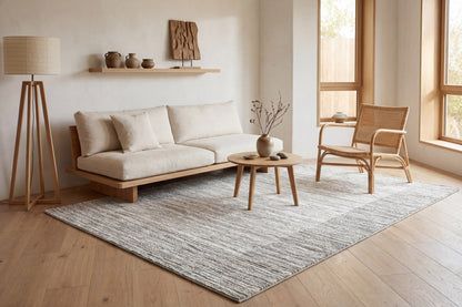 Rori Modern Grey/Charcoal Bordered Medium Pile Rug