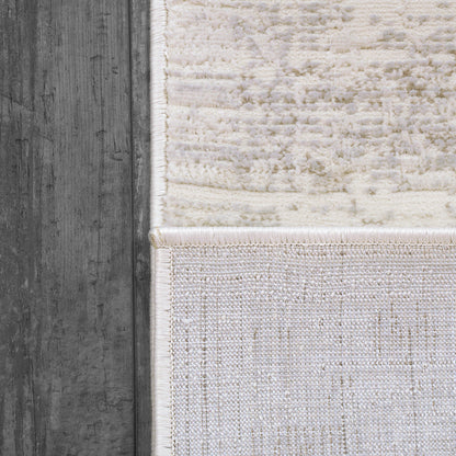 Rori Modern Ivory/Light Grey Abstract Medium Pile Rug