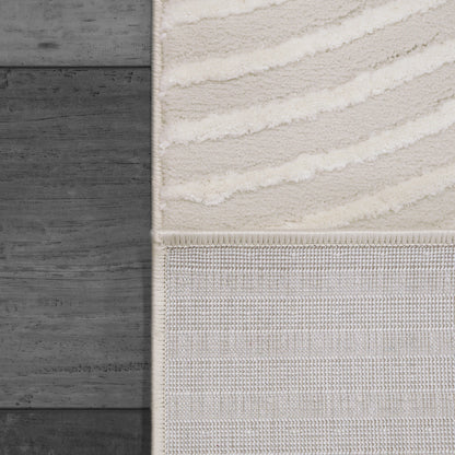 Rori Modern Ivory/Grey Geometric Medium Pile Rug