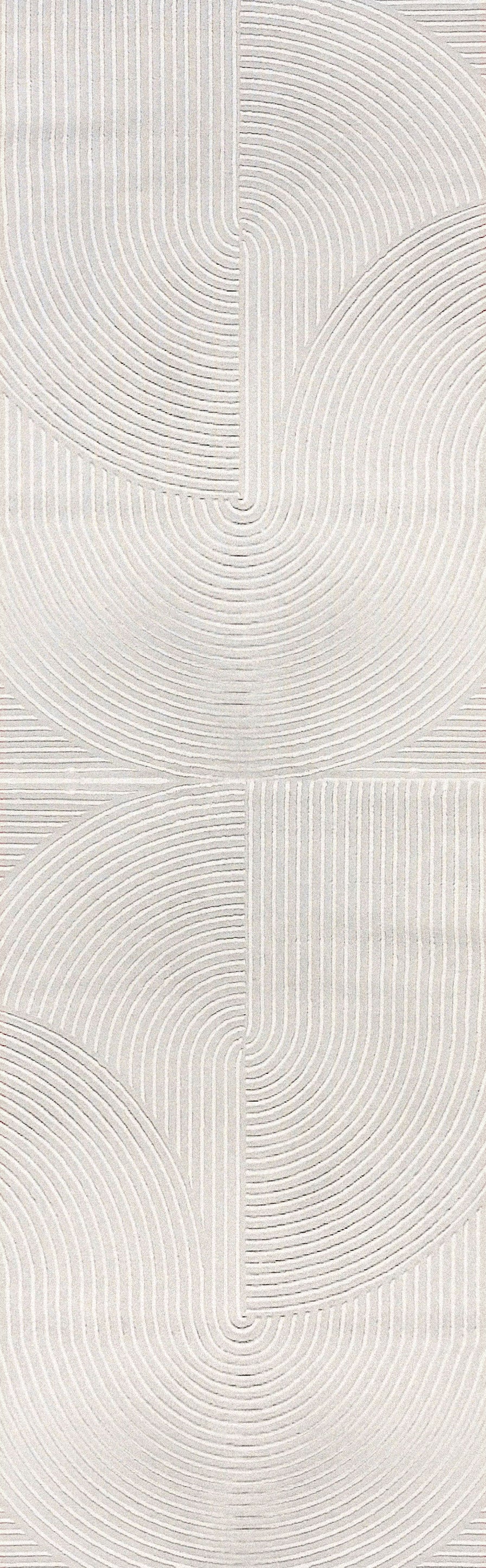 Rori Modern Ivory/Grey Geometric Medium Pile Rug