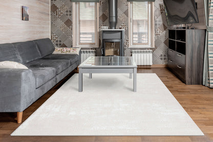 Rori Modern Ivory Abstract Medium Pile Rug