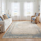 Ruby Modern Ivory/Blue Abstract Medium Pile Rug