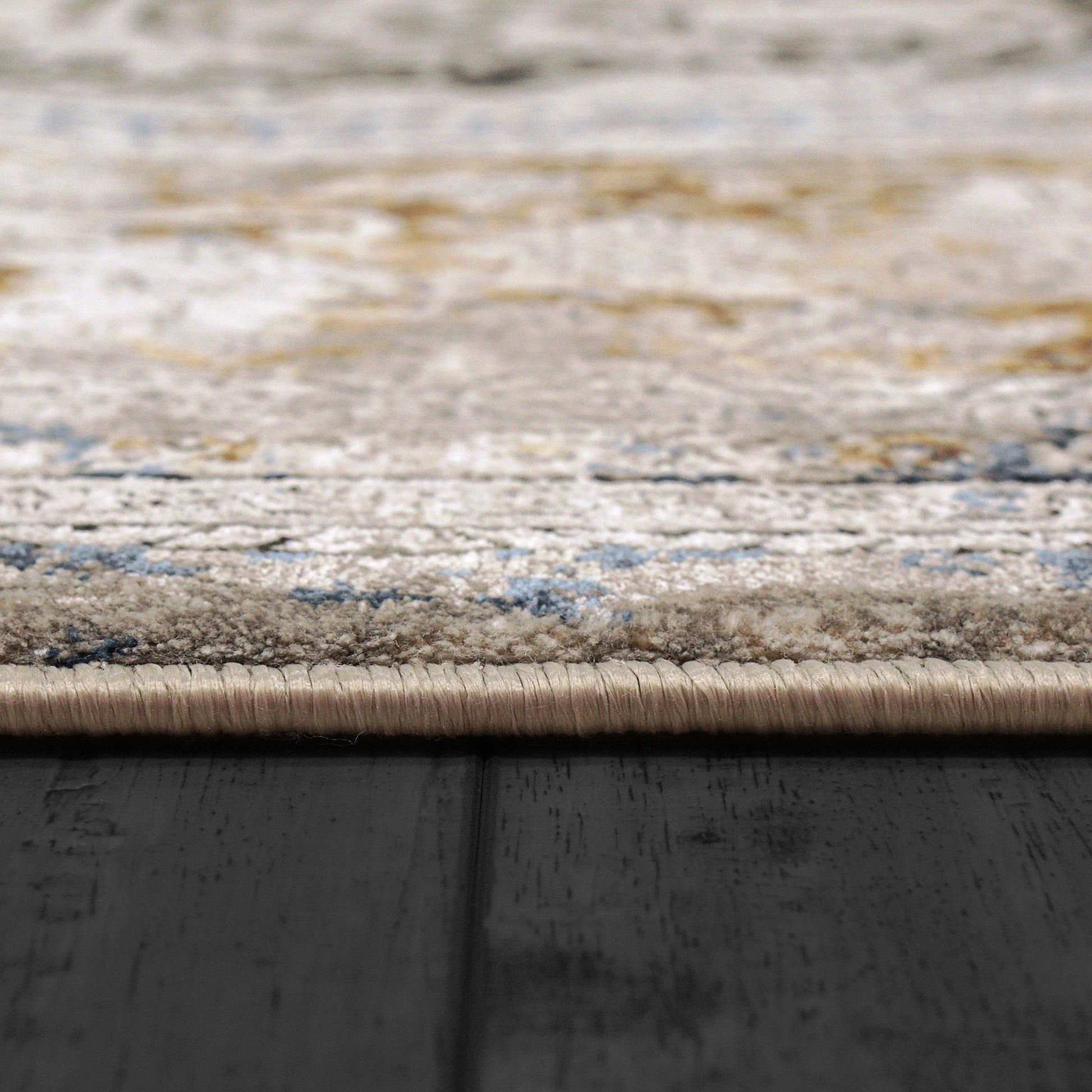 Ruby Transitional Ivory/Grey/Gold Oriental Medium Pile Rug