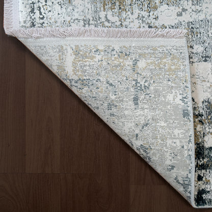 Ruby Modern Ivory/Grey Distressed Medium Pile Rug