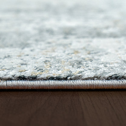 Ruby Modern Ivory/Grey Distressed Medium Pile Rug