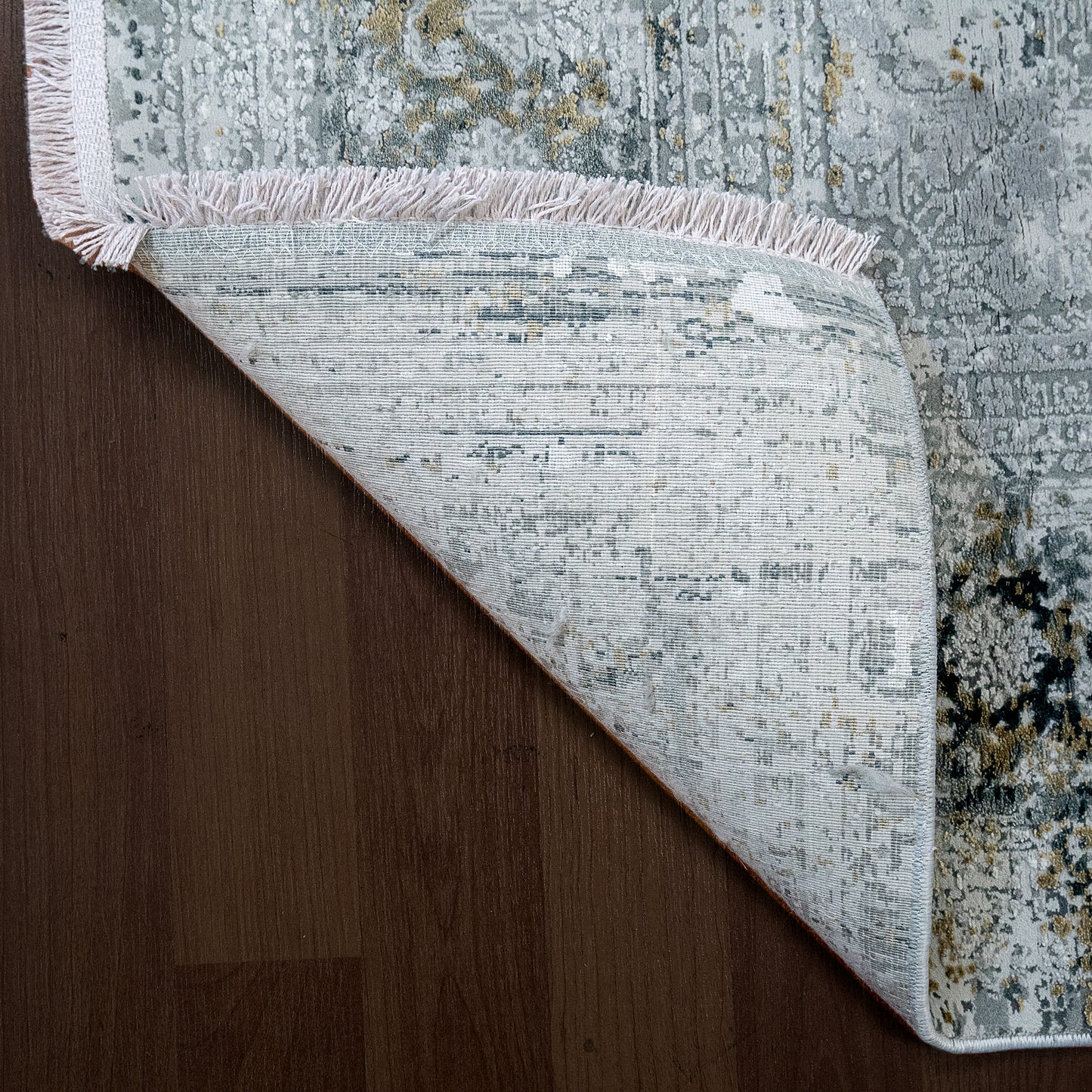 Ruby Transitional Grey Distressed Medium Pile Rug