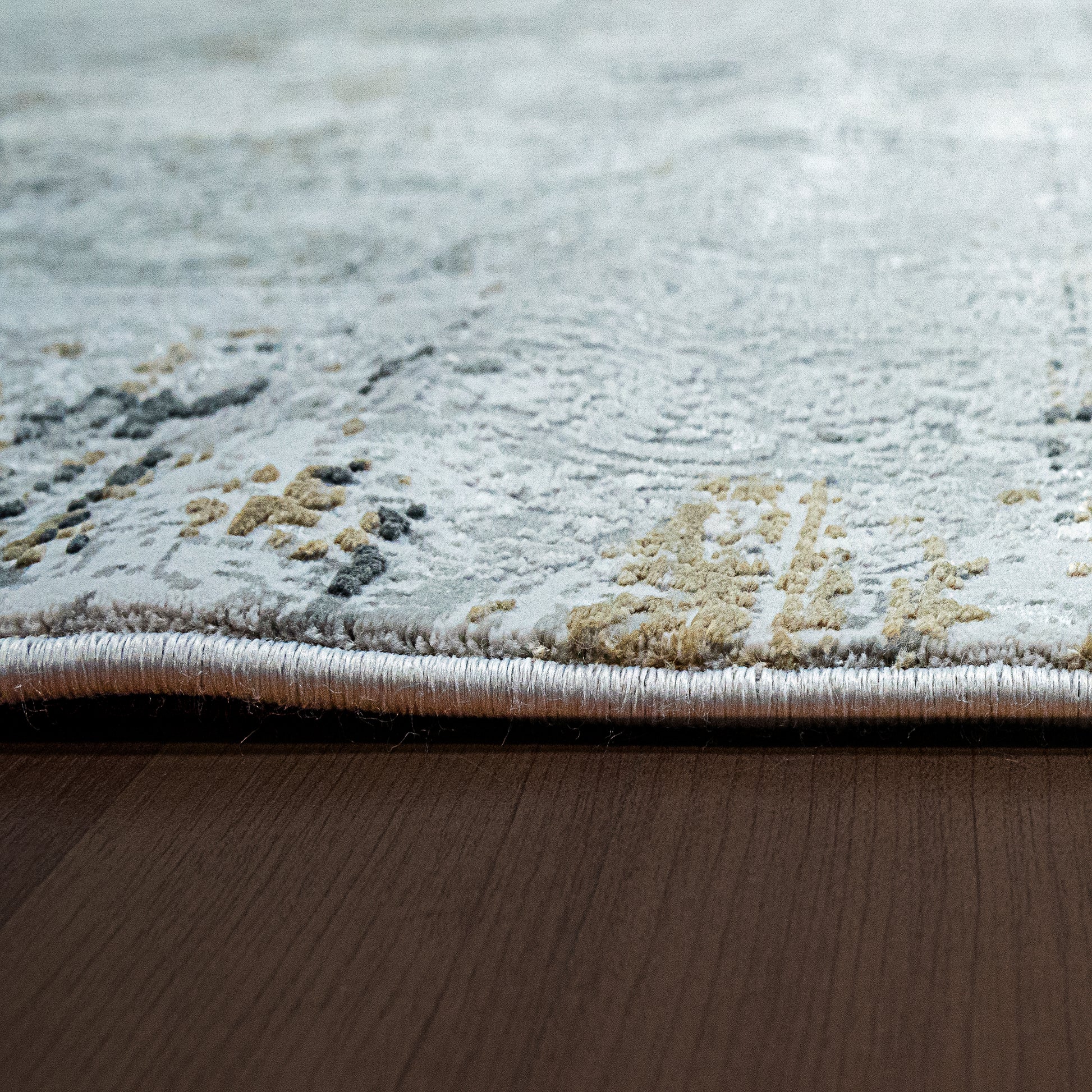Ruby Transitional Grey Distressed Medium Pile Rug