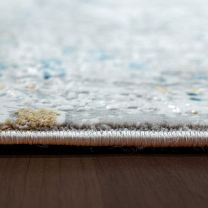 Ruby Transitional Grey/Blue Distressed Medium Pile Rug
