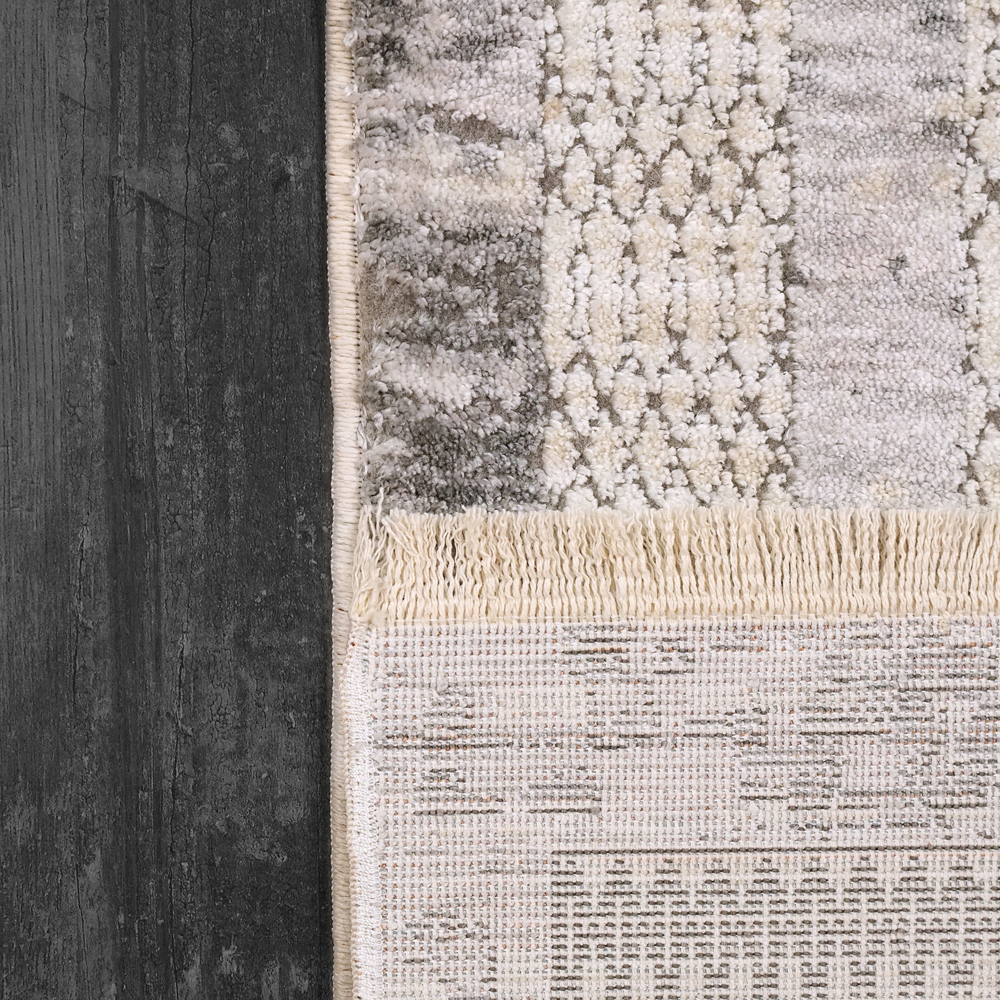 Skyler Modern Grey/Blue/Green Geometric High-Low Rug