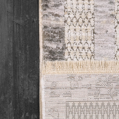 Skyler Modern Grey/Blue/Green Geometric High-Low Rug
