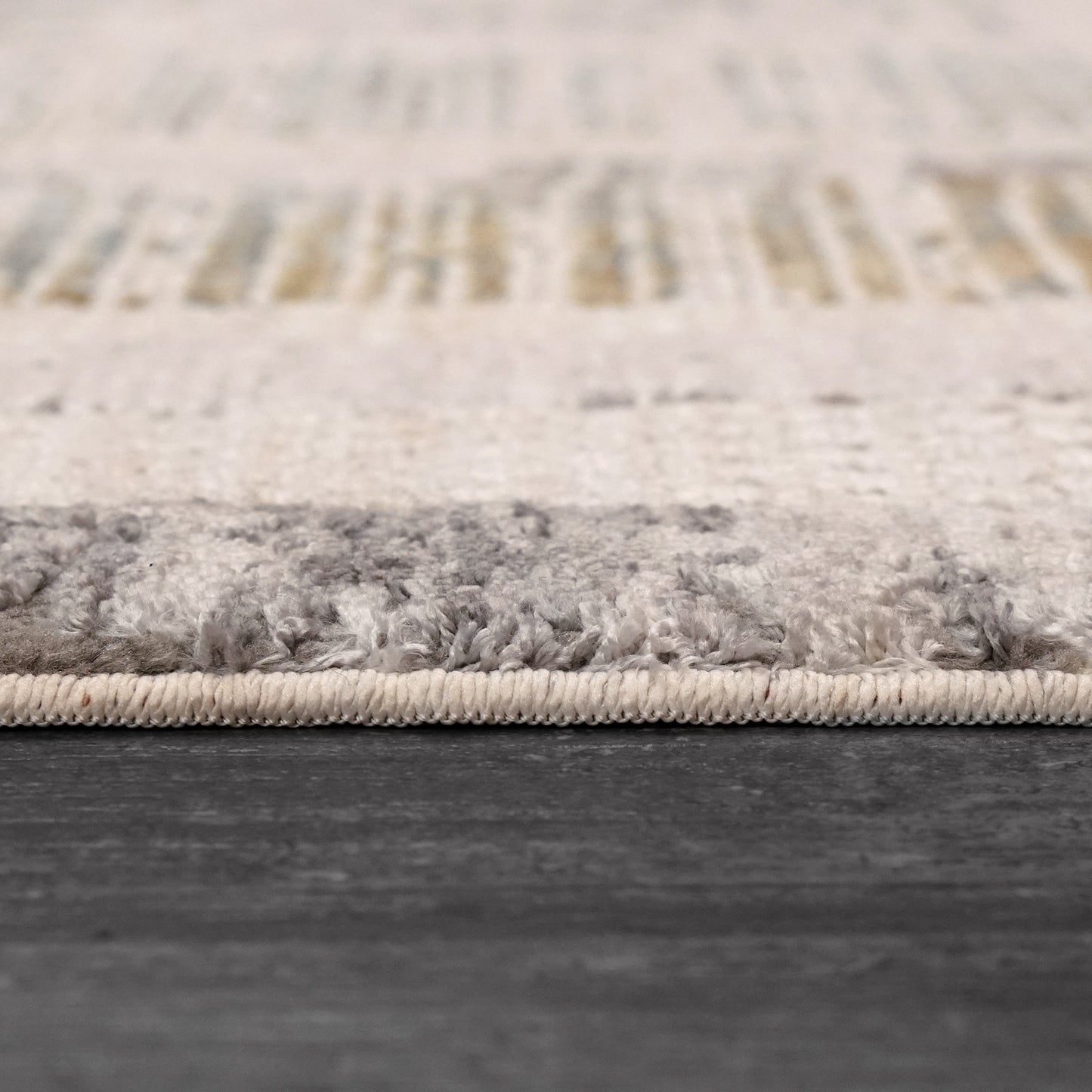 Skyler Modern Grey/Blue/Green Geometric High-Low Rug