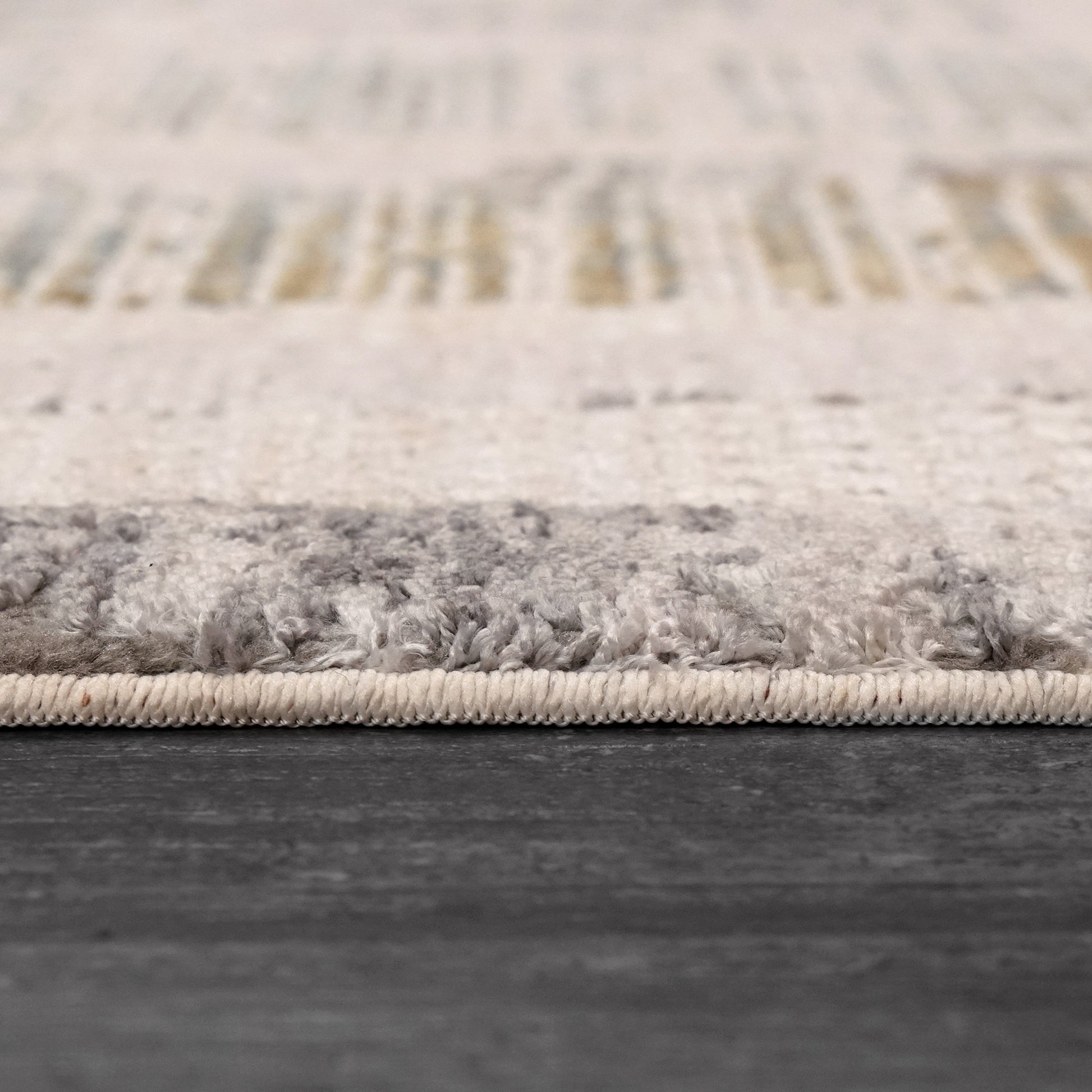 Skyler Modern Grey/Blue/Green Geometric High-Low Rug