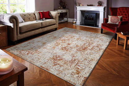 Skyler Transitional Grey/Copper Abstract High-Low Rug