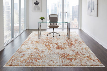 Skyler Transitional Grey/Copper Abstract High-Low Rug