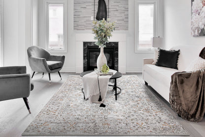 Skyler Transitional Grey/Multi Oriental High-Low Rug